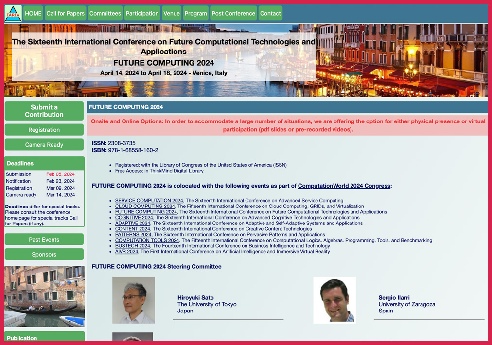 Dr Steve Chan, Presenter at The Sixteenth International Conference on Future Computational Technologies and Applications (Future Computing) 2024