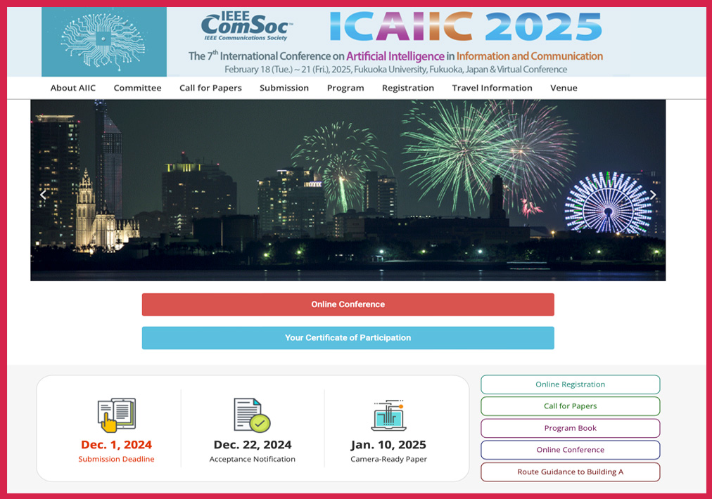 Dr Steve Chan, Presenter at the IEEE International Conference on Artificial Intelligence in Information and Communication (ICAIIC) 2025
